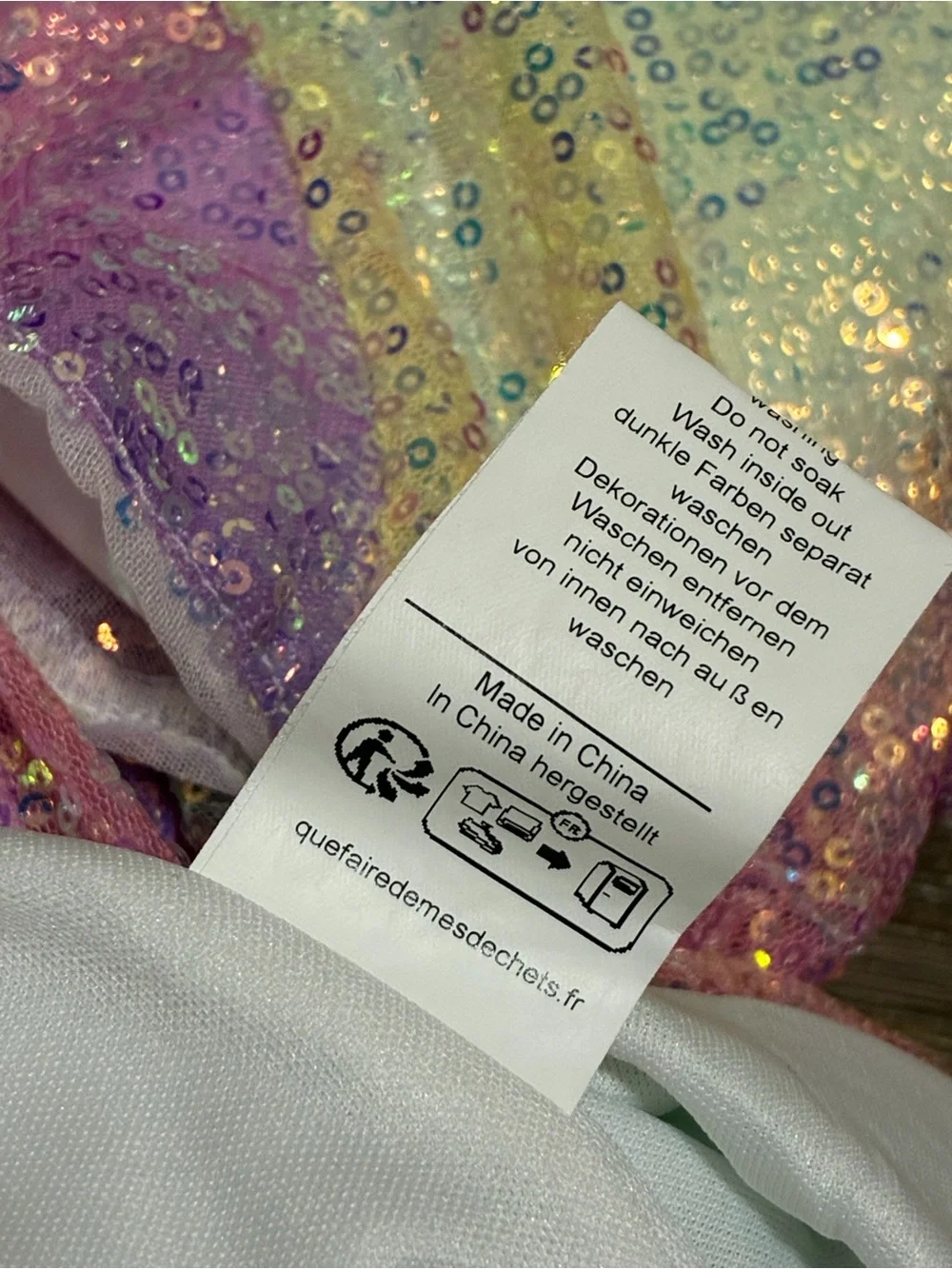 Grace Karin Girls Sequin Dress 8Y Pastel Rainbow Sparkle Flutter Sleeve Party 8